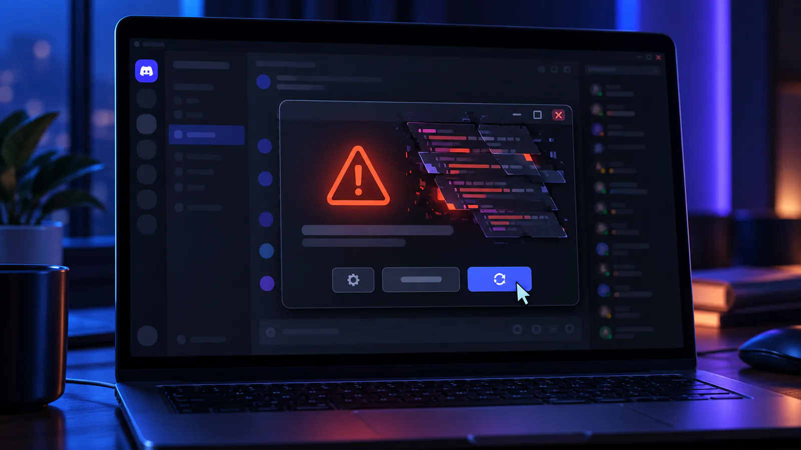 Discord JavaScript error troubleshooting illustration