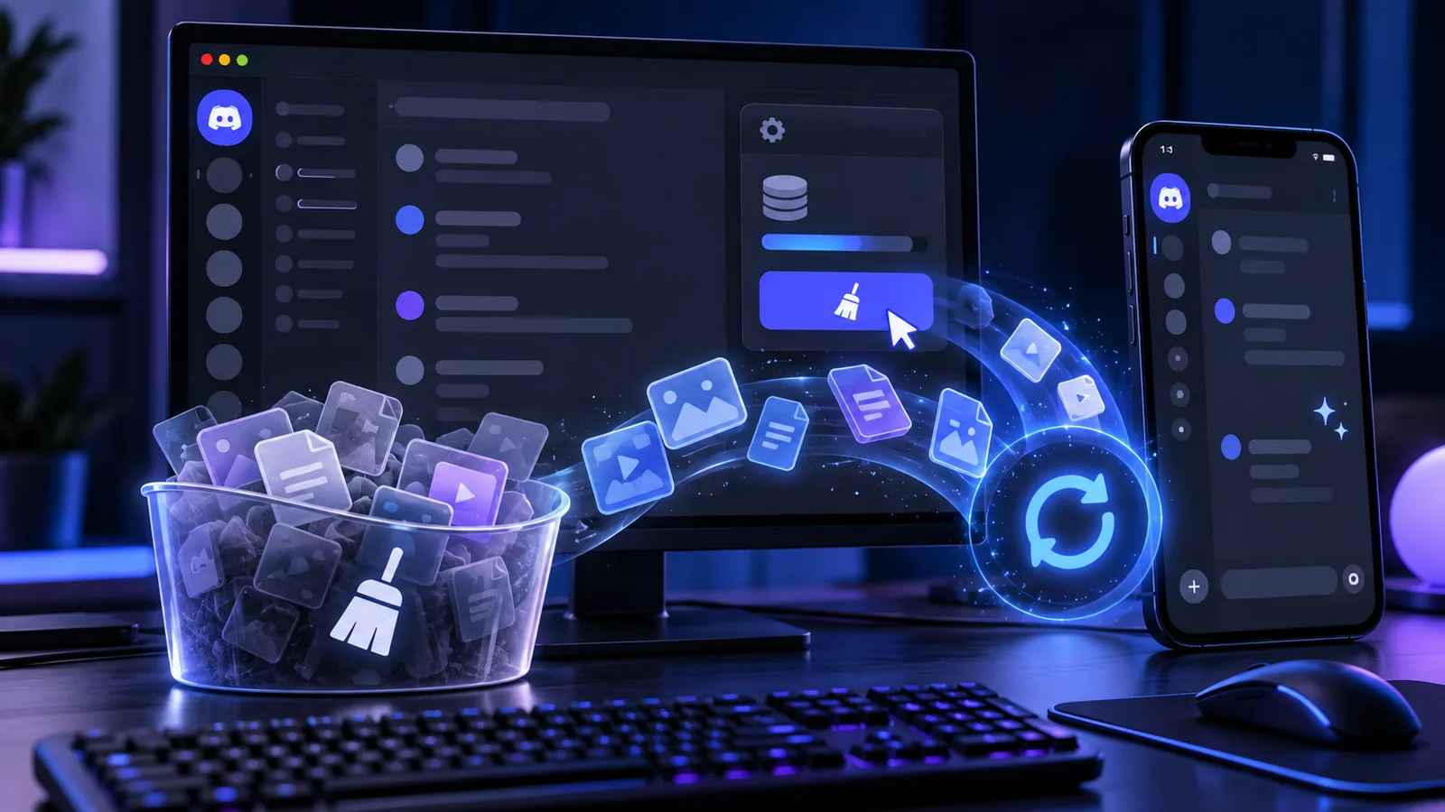 Discord cache cleanup troubleshooting illustration